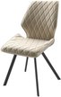 Стул кухонный Mamadoma Rafael М-R d01 45х45х91см велюр/металл, белый/черный, поворотный