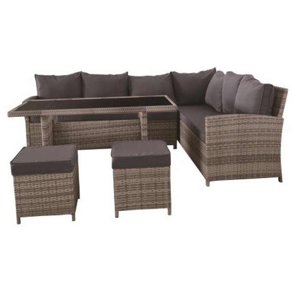 Набор мебели 5 предметов F5704 (угловой диван,стол,2 кресла)
