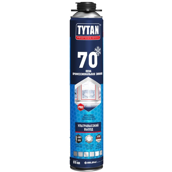 Пена монтажная профессиональная TYTAN Professional 70 (870мл) зима