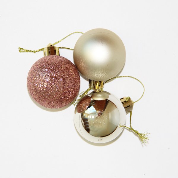 Набор украшений сосульки,жёлуди,подарки,шары 75шт розовое золото SYKCQA-012003