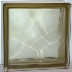 Стеклоблок Vitra окр.в массе Волна 19х19х8 бронза (шт)