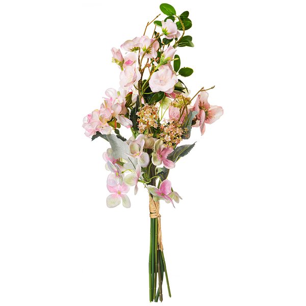 Букет весенних цветов 45см розовый