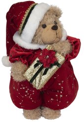 Игрушка декоративная Медвежонок с подарком 20х15х40см арт.92787