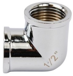 Уголок латунный V&G хромированный 3/4" внутренняя-наружная резьба