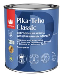 Краска для деревянных фасадов Pika-Teho Classic матовая белая База A (0,9л)