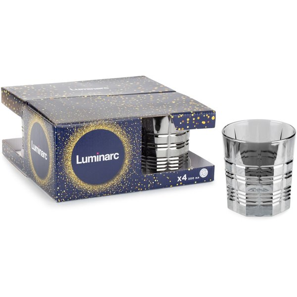 Набор стаканов Luminarc Dallas Shiny Graphite 300мл 4шт низкие, стекло