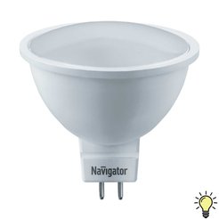 Лампа светодиодная Navigator 7Вт GU5.3 3000К свет теплый