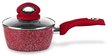 Ковш MoulinVilla Raspberry 1,2л стекл.крышка, антипригар., кован.алюм., индукция