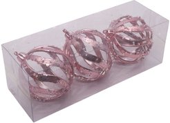 Набор шаров 3шт 8см, розовый, SYQC1-0125086