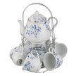 Сервиз чайный на 6 персон 13пр.на металл подставке 389-303