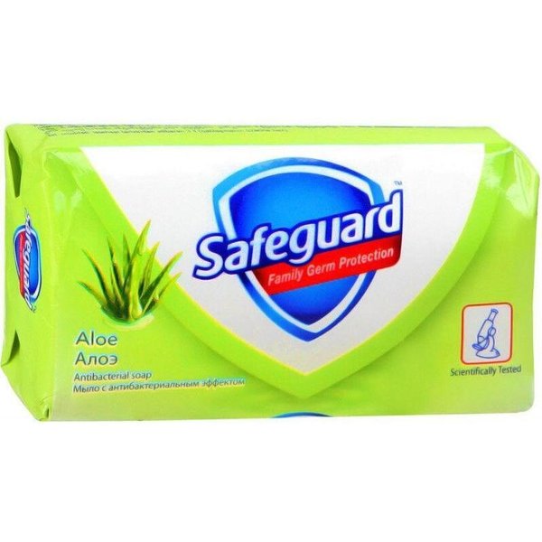 Мыло туалетное Safeguard 90г Алое, антибактериальный эффект