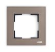 Рамка 1-ая LUXAR Art стекло мокко