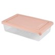 Контейнер для СВЧ и морозилки Plast Team Pattern 0,75л 18,5х12х4,8см пудровый ПП