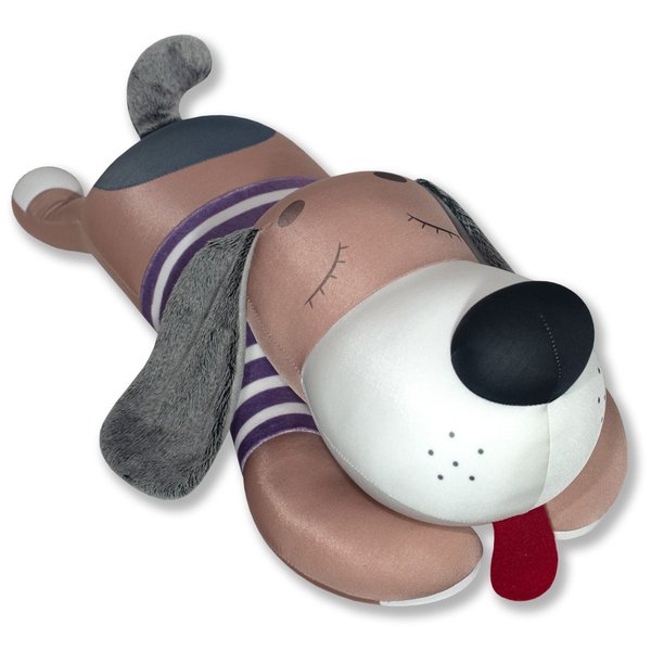 Игрушка-подушка антистрессовая декоративная Пес тельняшка 65см