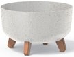Кашпо на ножках Gracia Low Eco Wood d38см h19,5см V27л белый