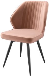 Стул кухонный Mamadoma Michael-R1 d18 46х45х86см велюр/металл, розовый/черный, поворотный