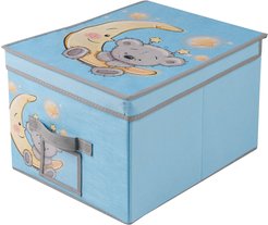 Короб д/хранения Handy Home Мишка 40х30х25см нетканый материал, pvc, картон, голубой