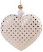 Украшение подвесное Сердце с золотыми кружочками 8,5x1,5x8см 89499