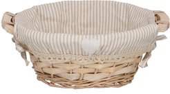 Корзинка декоративная Полосочка 25х25х10см натуральный