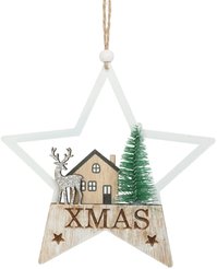 Украшение фигурное Звезда 15х15х1см, дерево, SYMZPB-4425073