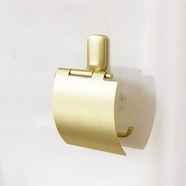 Держатель для туалетной бумаги с крышкой GOLD KLEBER