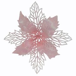 Украшение Рождественник розовый 150х150х40мм