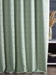 Штора готовая рогожка зеленая Штрих 200х280