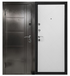 Дверь входная Форпост-65 антик серебро белый матовый 860х2050мм правая