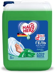 Средство д/мытья посуды Haus Herz 5л Глицерин и алоэ вера