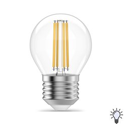 Лампа Филаментная Gauss Filament Elementary Шар 12W 750lm 4100К Е27 LED 1/10/100
