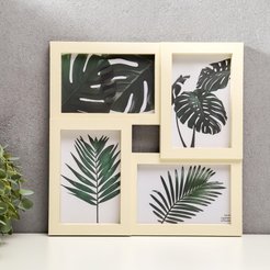 Фоторамка-коллаж Прелесть на 4 фото, слоновая кость