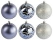 Набор шаров 6шт 8см серый SYQB-0122236 Набор шаров 6шт 8см серый SYQB-0122236