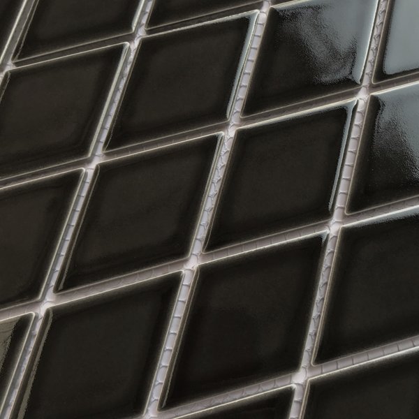 Мозаика Tessare 26,6х30,7х0,6см керамика ромб черная шт (BHPAC02064)