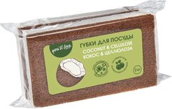 Губка д/посуды You'll love Coconut&Cellulose 10х6х2см 2шт целлюлоза