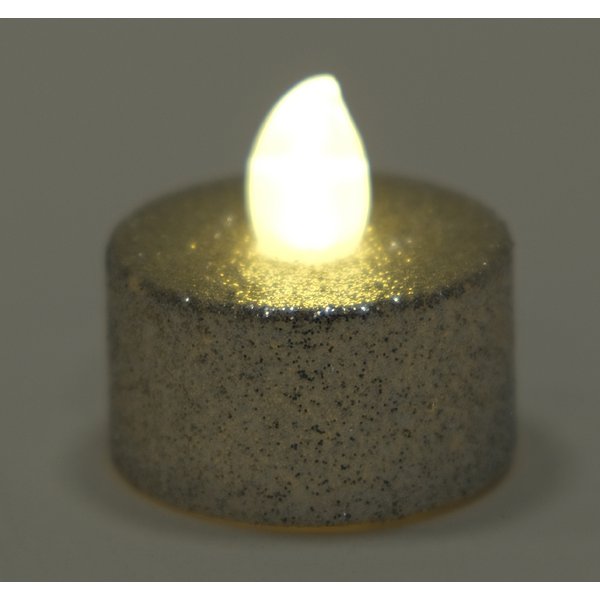 Набор свечей светодиодных 6шт 3,5х2см, цвет: серебро, теплый белый свет, на батарейках LR1130, SYLZC-2322005