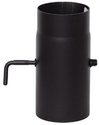 Шибер Lava 250мм черный,поворотный D120 сталь 2мм