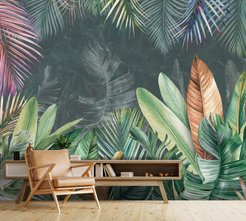 Фотообои виниловые на флизелиновой основе Тропические листья ШхВ 400х270м