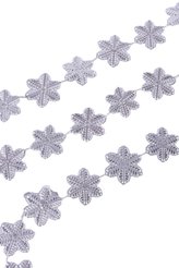 Бусы новогодние Снежинки 270х3см, серебро, SYZLB-2223064