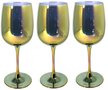 Набор бокалов д/вина Glasstar Ametrin 420мл 3шт золотистый, стекло