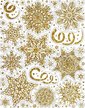Украшение новогоднее оконное Magic Time Золотистые снежинки 30х38см арт.90271 Украшение новогоднее оконное Magic Time Золотистые снежинки 30х38см арт.90271