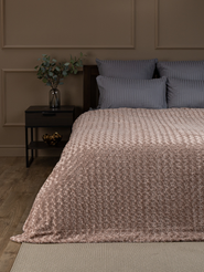 Плед искусственный мех 220х240 барашек какао