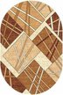 Ковер Sierra d487 beige-brown 2,0х3,0м овал