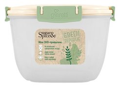 Контейнер д/СВЧ Sugar&Spice Green Republic 450мл герметичный, лён ПП, силикон