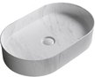 Раковина на столешницу Ceruttispa CR0055B MMW1 (50х35х12см) мрамор матовый белый, овальная