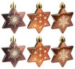 Набор украшений звезда 6шт 6см кофе SYQF-012228 Набор украшений звезда 6шт 6см кофе SYQF-012228