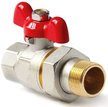 Кран латунный полнопроходной Pro Aqua 3/4" со сгоном, ручка-бабочка