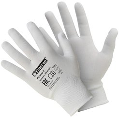 Перчатки Маляр контакт полиэстер, 9(L), белые, Fiberon
