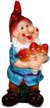 Фигура садовая Гном с поганками h50см F07769 