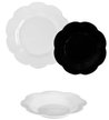 Набор столовый Luminarc Flore Opal&Black 18пр., тарелки обеденные, десертные, глубокие, стекло