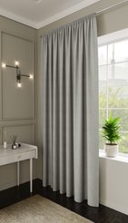 Штора готовая портьера Sense серая 150х280см